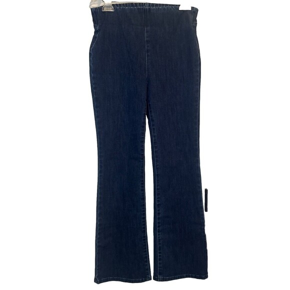 Soft Surroundings Jeans Womens Blue Pull On Boot Cut Denim Jeans Stretch Sz S - Picture 1 of 10